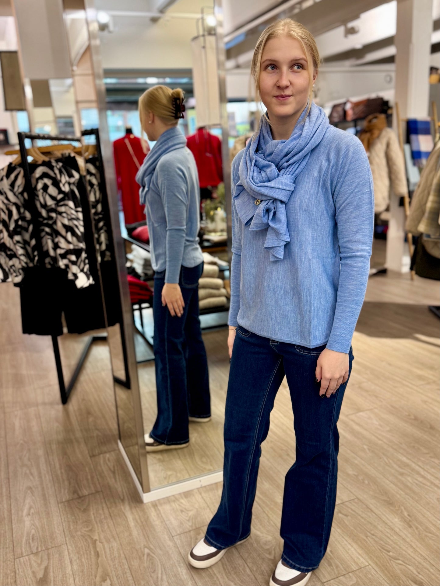 Claire Woman - neule - vaaleansininen