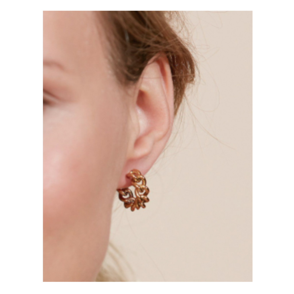 Edblad - korvakorut - Lourdes Chain Creole Gold